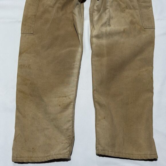 Vintage Carhartt Bib Overalls Size 32x29 Double Knee Canvas Duck - Picture 9 of 11